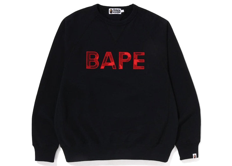 BAPE Patch Relaxed Fit Crewneck Black