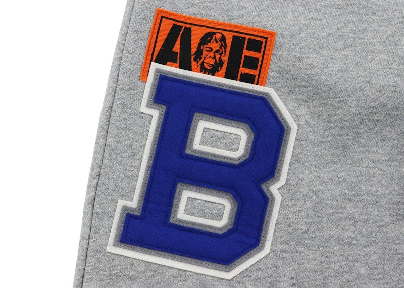BAPE Patch Sweat Pants Gray