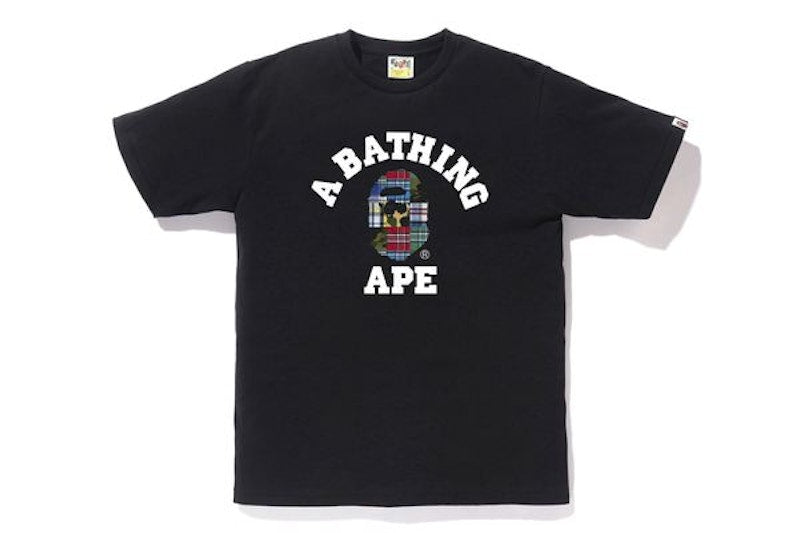 BAPE Patchwork College Patchwork Tee Black