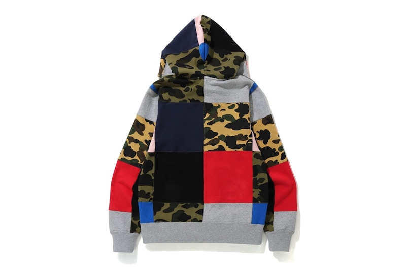 BAPE Patchwork Full Zip Hoodie Multi