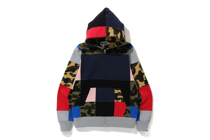 BAPE Patchwork Full Zip Hoodie Multi