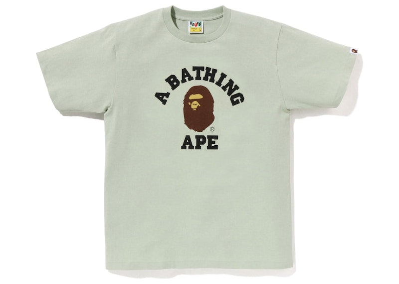 BAPE Pigment College Tee Green