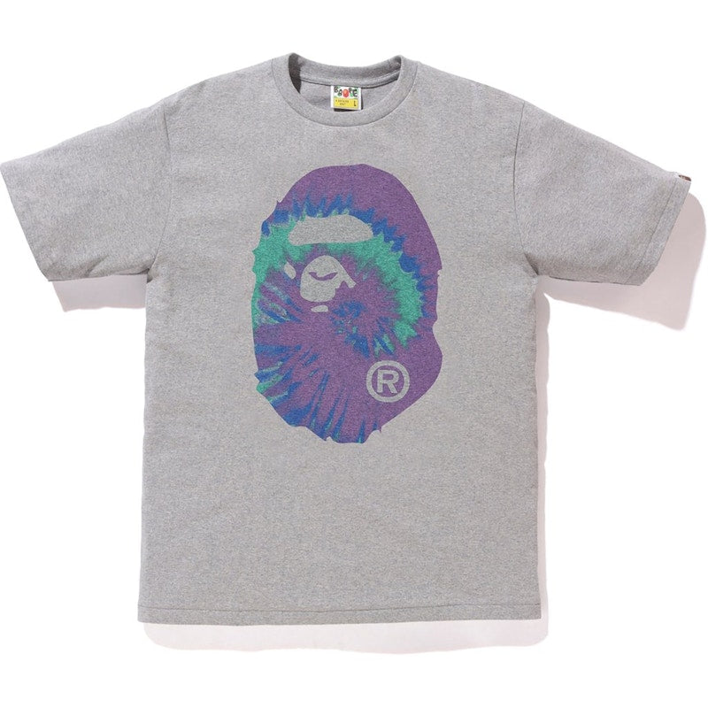 BAPE Pigment Tie Dye Big Ape Head Tee Grey/Purple
