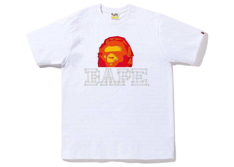 BAPE Polygon Ape Head Tee White