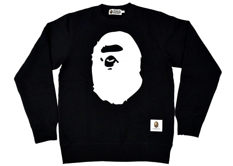 BAPE Premium Happy New Year Ape Head Logo Crewneck (SS22) Black