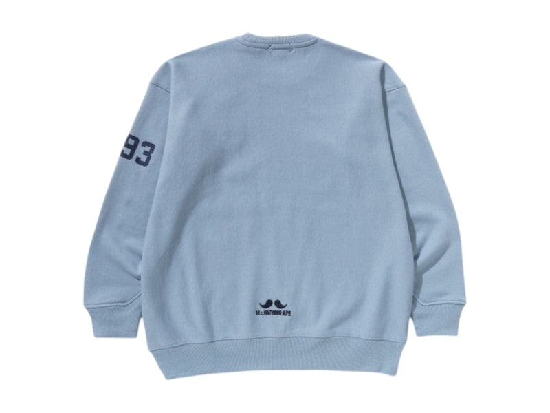 BAPE Pull Over Crewneck Sweat Shirt Sax