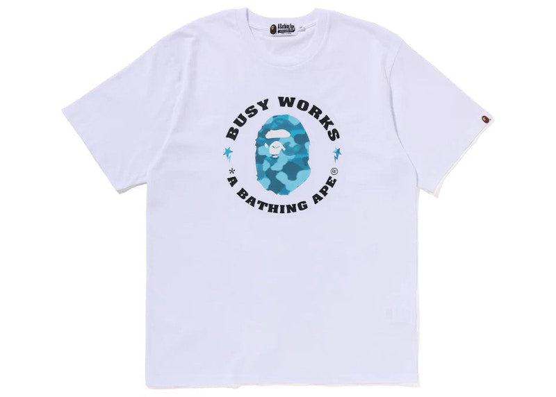 BAPE Radiation Camo Busy Works Tee White