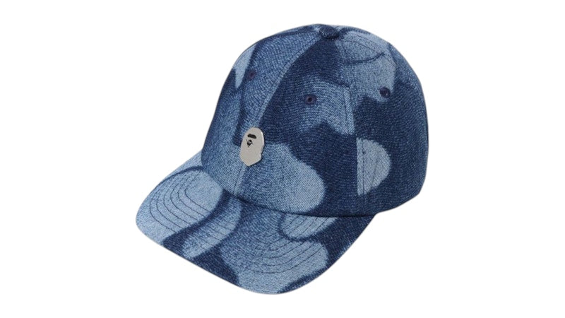 BAPE Rainbow Jacquard Metal Ape Head One Point Logo Pin Cap Multicolor