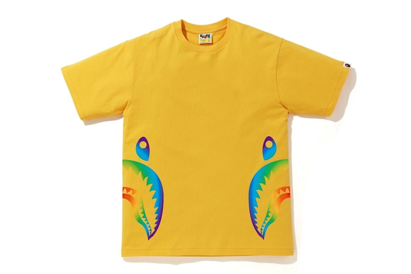 BAPE Rainbow Side Shark Tee Yellow