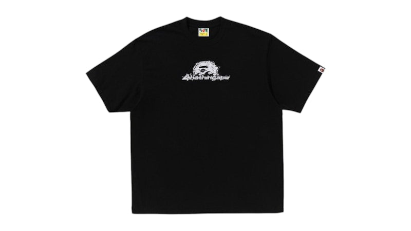 BAPE Kids Raindrop Ape Head Logo Relaxed Fit Tee Black
