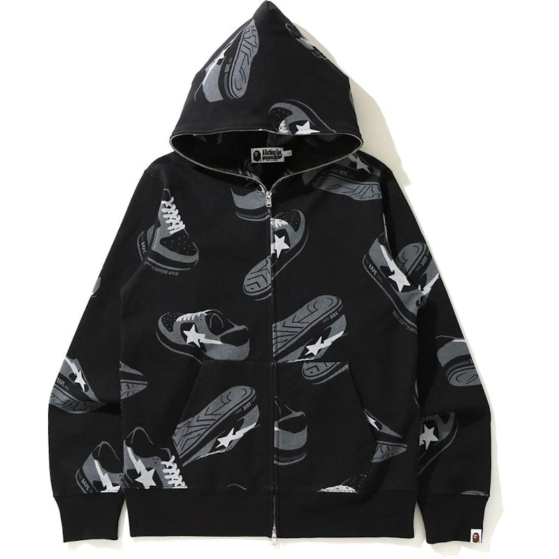 BAPE Random STA Full Zip Hoodie Black