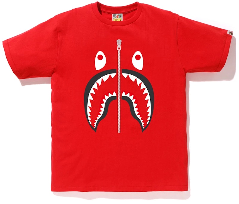 BAPE Shark Tee Red