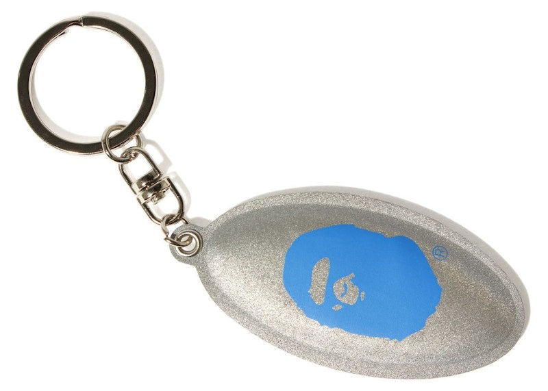 BAPE Reflective Keychain Silver