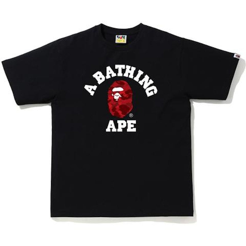BAPE Reflector Color Camo College T-shirt Black/Red