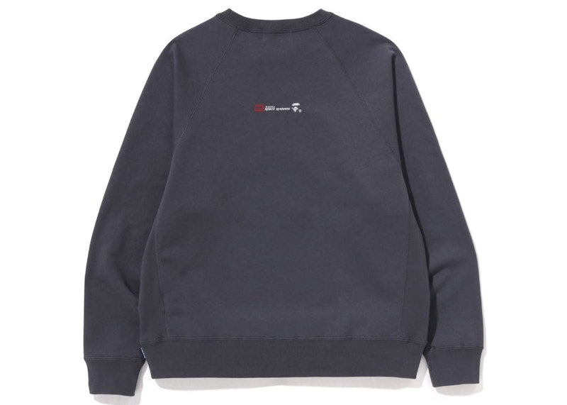 BAPE Relaxed Fit Space System Crewneck Charcoal