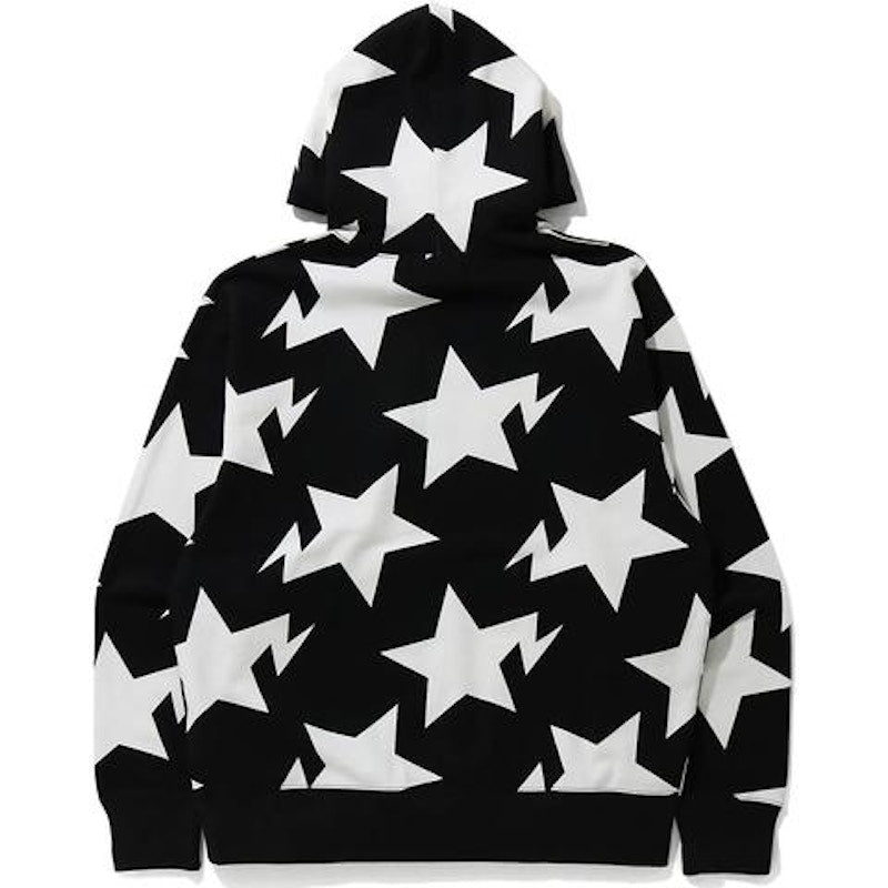 BAPE Relaxed STA Pattern Pullover Hoodie Black