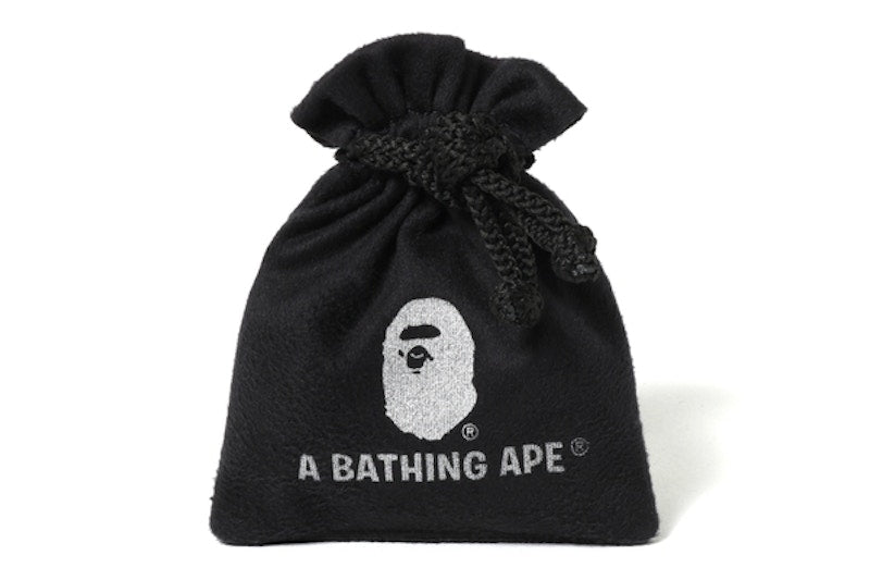 BAPE Rhinestone Ape Head Necklace Silver