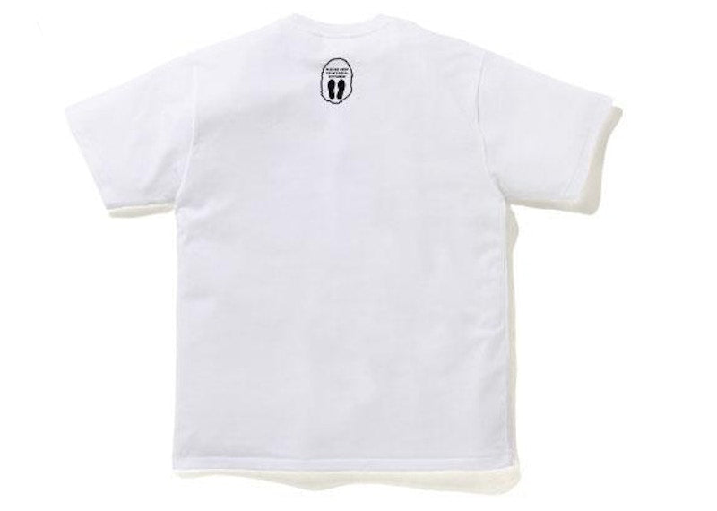BAPE SOCIAL DISTANCE Shark Figure Tee White
