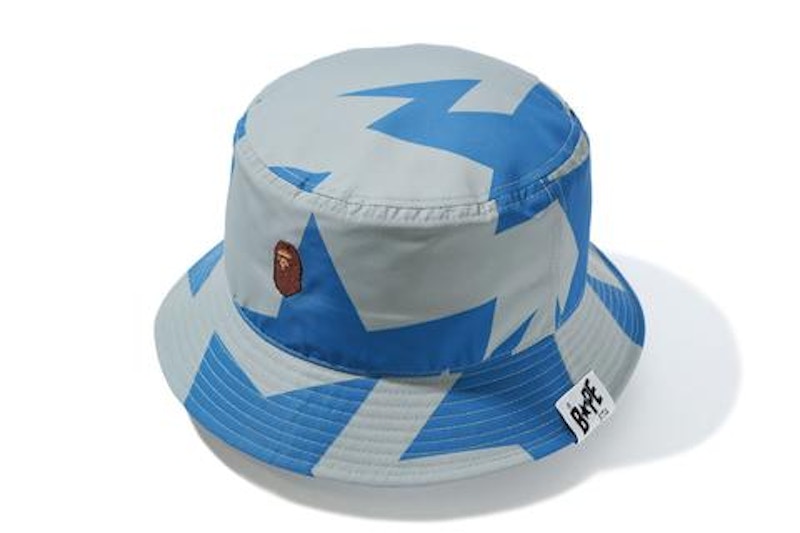 BAPE STA Pattern Bucket Hat Gray