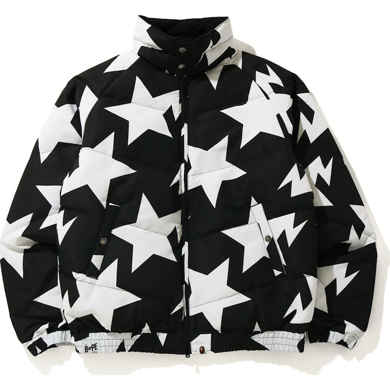 BAPE STA Pattern Down Jacket Black