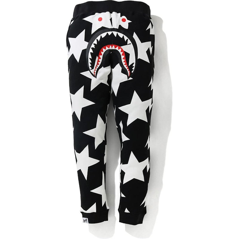BAPE STA Pattern Shark Slim Sweatpants Black