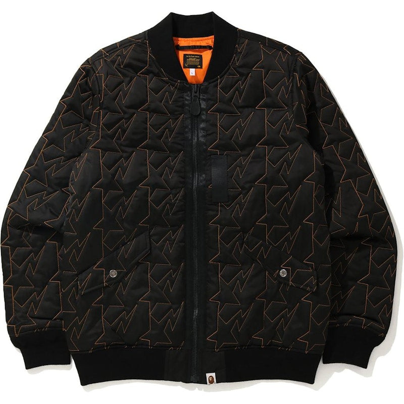 BAPE STA Quilting Bomber Jacket Black