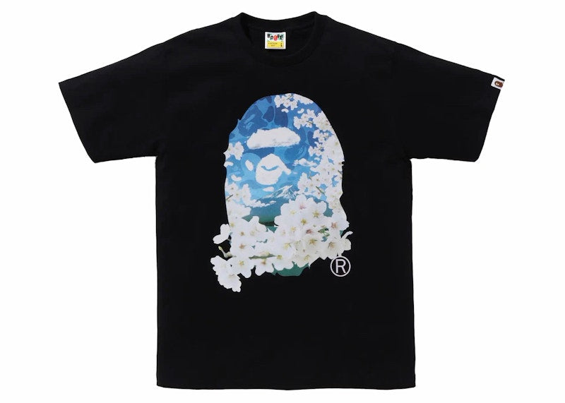 BAPE Sakura Photo Ape Head Tee (SS24) Black