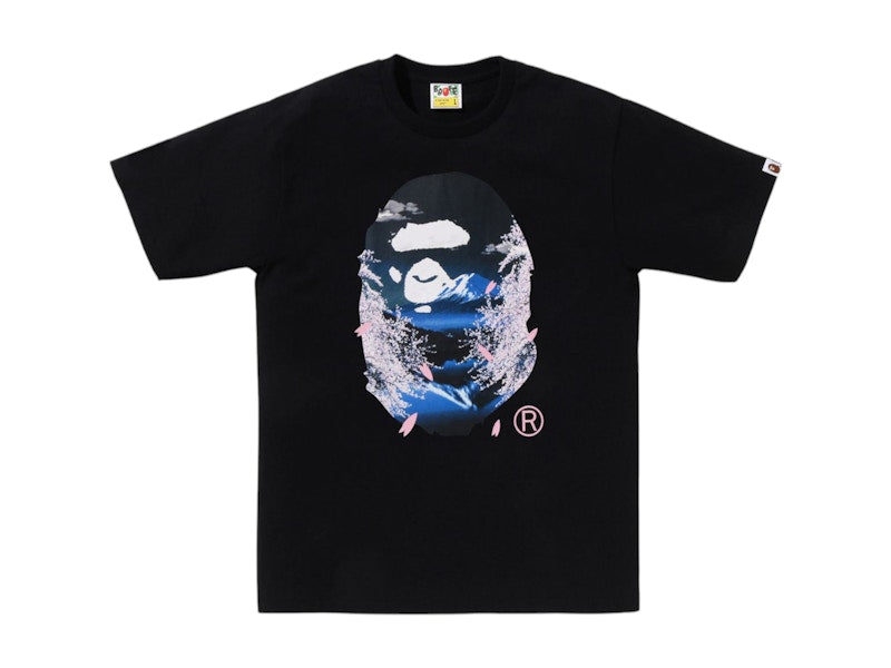 BAPE Sakura Photo Ape Head Tee (SS25) Black