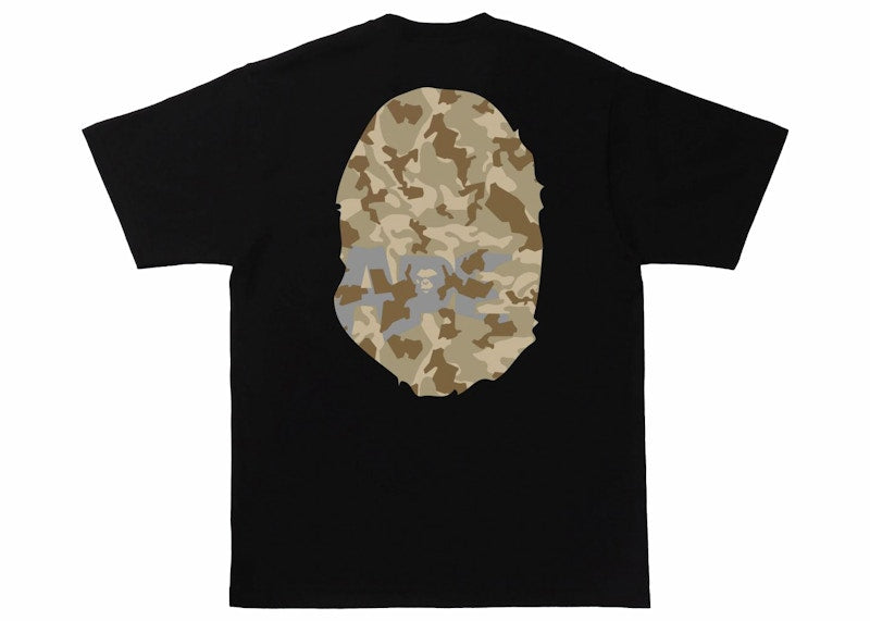 BAPE Sand Camo Big Ape Head Tee Black/Beige