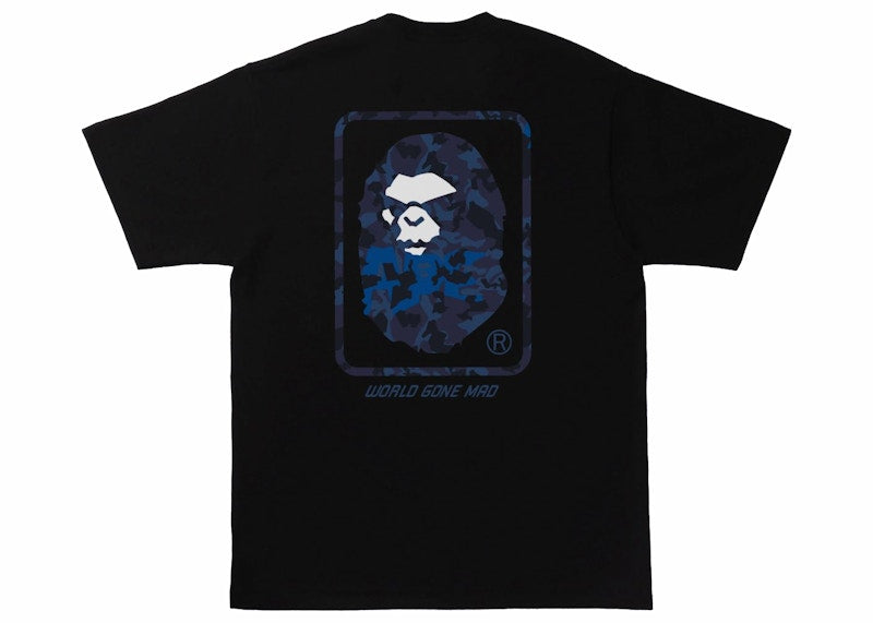 BAPE Sand Camo Mad Face Tee Black/Navy