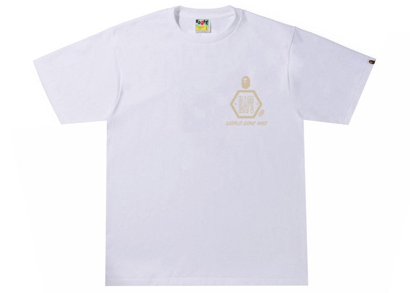 BAPE Sand Camo Mad Face Tee White/Beige