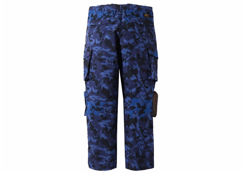 BAPE Sand Camo Multi Pocket Wide Fit Pants Navy