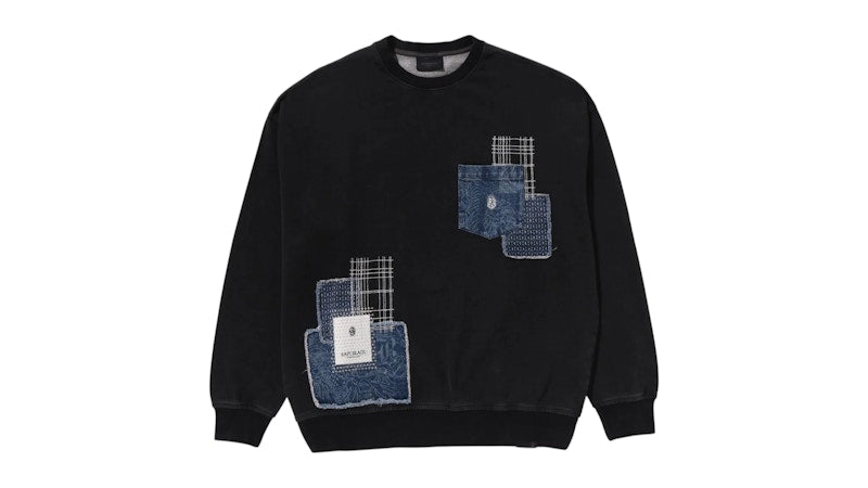 BAPE Sashiko I Patchwork Sweatshirt Black
