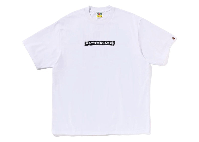 BAPE Screen Print Stencil Logo Relaxed Fit Tee White
