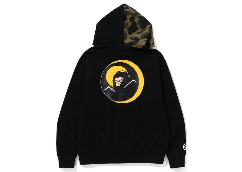 BAPE Shadow Relaxed Fit Full Zip Hoodie Black