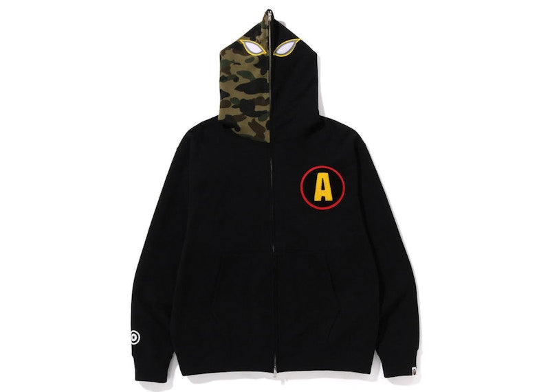 BAPE Shadow Relaxed Fit Full Zip Hoodie Black