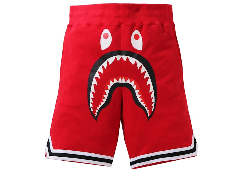 BAPE Shark Basketball Sweatshort Red