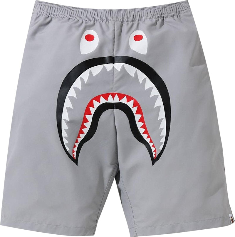 BAPE Shark Beach Shorts Grey