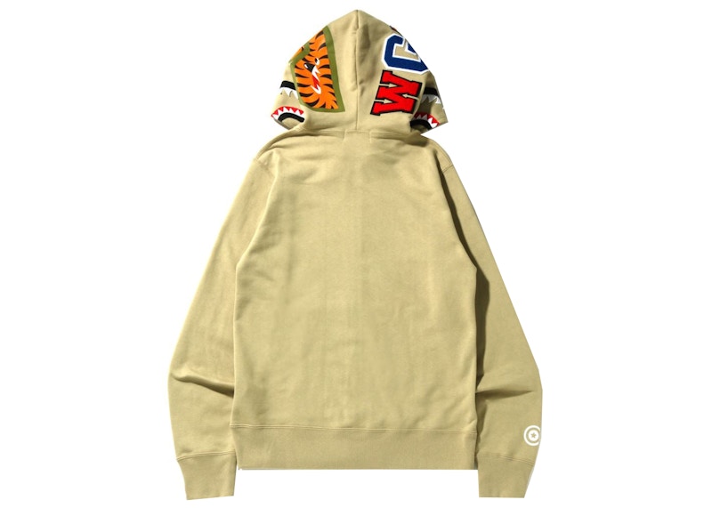 BAPE Shark Full Zip Hoodie (SS22) Beige