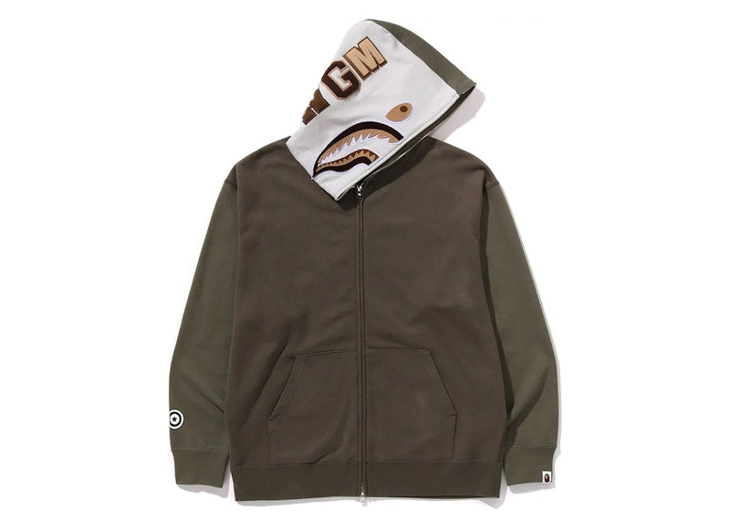 BAPE Shark Full Zip II Hoodie Olivedrab