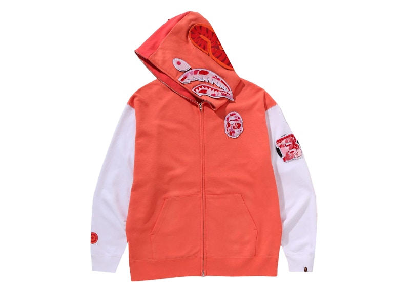 BAPE Shark Full Zip Korea Hoodie Orange