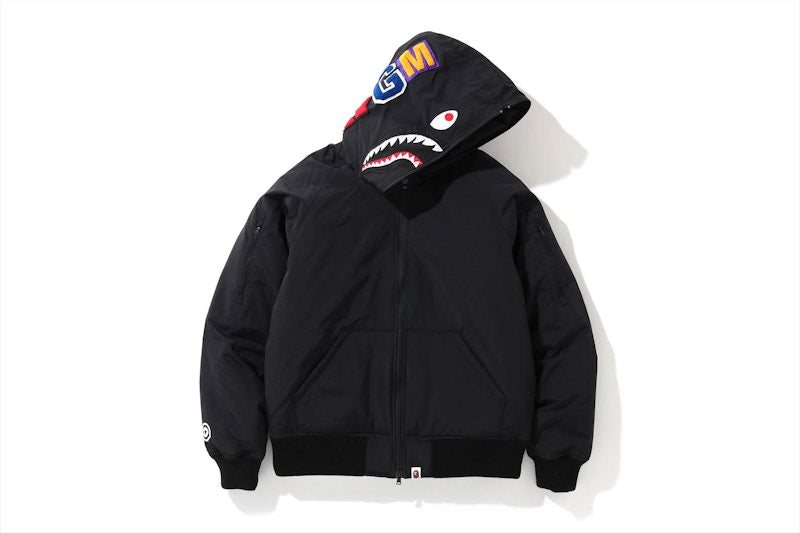 BAPE Shark Hoodie Down Jacket Black
