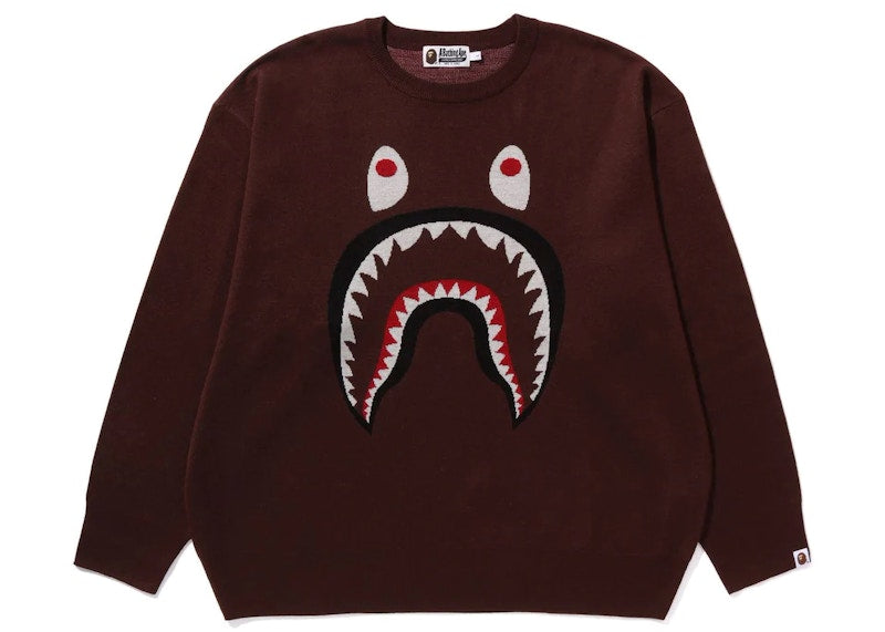 BAPE Shark Jacquard Knit Sweater Purple