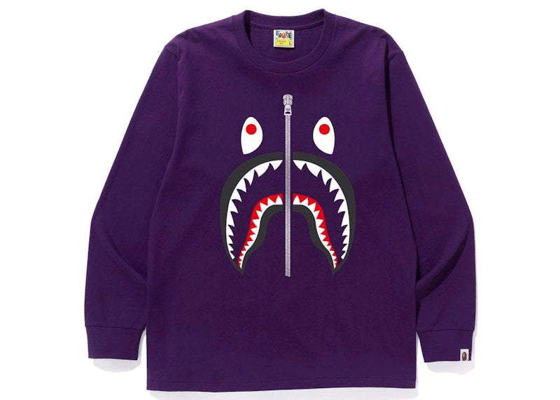 BAPE Shark L/S Tee (SS23) Purple