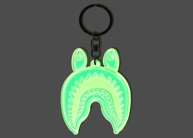 BAPE Shark Reflective Keychain Green