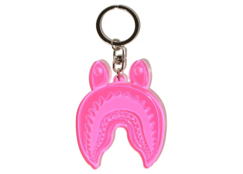 BAPE Shark Reflective Keychain Pink