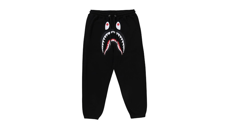 BAPE Shark Relaxed Fit Sweat Pants Black