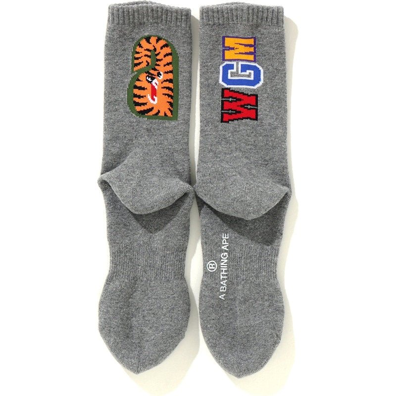 BAPE Shark Socks Grey