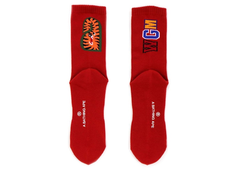 BAPE Shark Socks (FW21) Red