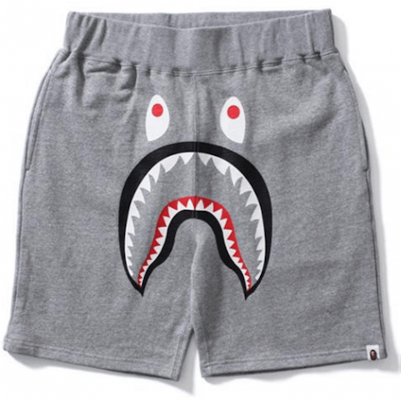 BAPE Shark Sweat Shorts Grey